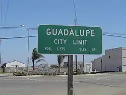 Southern city limit of Guadalupe, 2005