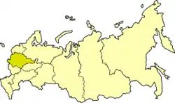 Central Economic Region on the map of Russia