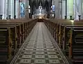 The centre aisle, looking towards the altar