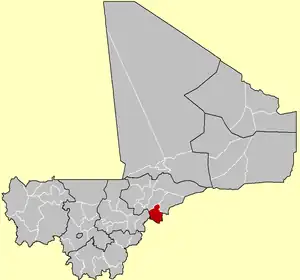 Location of the Cercle of Bankass in Mali