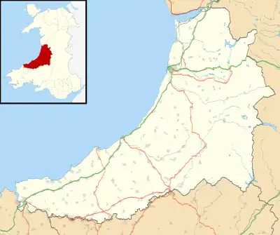 Llywernog is located in Ceredigion