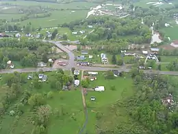 Village of Ceres, Pennsylvania (top), south of Oswayo Creek, Ceres, New York (bottom) north of the creek