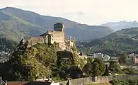 With the Pyrenees in the background