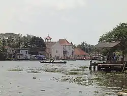 The new bridge being constructed to connect east and west Champakulam across Pampa River near to Champakulam Church