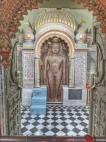 The image of Chandraprabhu inside the main temple