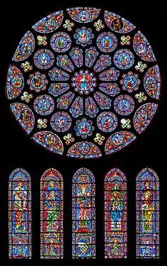 The south transept windows from Chartres Cathedral