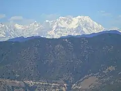 The crown-shaped peak of Chaukhamba