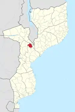 Chemba District on the map of Mozambique