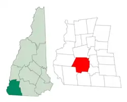 Location in Cheshire County, New Hampshire