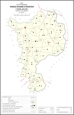 Map showing Gopalipur (#411) in Chhatoh CD block