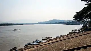 The northeastern tip of the range, in Chiang Saen District and Chiang Khong District, is bound by the Mekong river