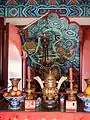 An altar with idol and offerings