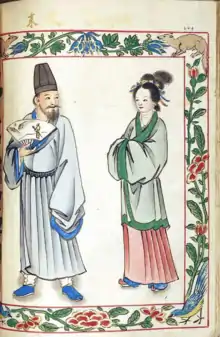 Chinese "Sangley" Couple living in Manila, Philippines wearing hanfu from Ming Dynasty