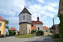 Belfry and Church of Saint Nicholas in Lounky