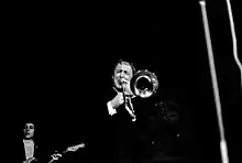 Image 1Chris Barber, one of the major figures in the early popularisation of the blues in Britain, playing at the Musikhalle, Hamburg, 1972 (from British rhythm and blues)