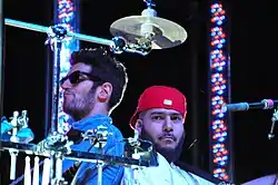 Chromeo performing at the Monolith Festival in 2009. From left: David Macklovitch, Patrick Gemayel