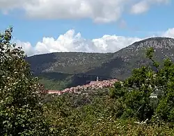 View from the surrounding mountains