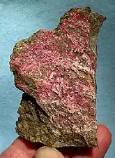 Cinnabar crystals, the source of Vermilion