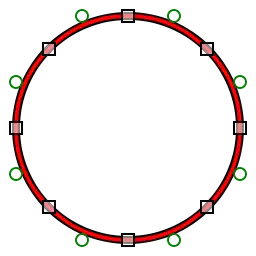 TrueType outlines use quadratic Bézier curves.