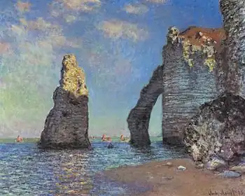 Claude Monet, The Cliffs at Étretat, 1885  Archived February 8, 2022, at the Wayback Machine