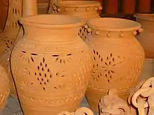 Clay pots in Punjab in Pakistan.