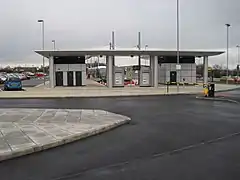 The tram stop seen from the bus interchange