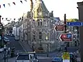 Clitheroe Library and Market Street.