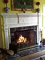 The seal of the United States on the surround of the dining room fireplace commemorates Captain Pemberton's service.