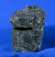 A chunk of black coal.