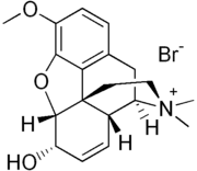 Chemical structure of Codeine methylbromide.