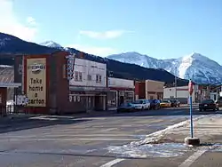 Sentry Mountain (right) seen from Coleman