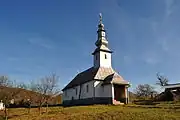 Archangels wooden church in Colești