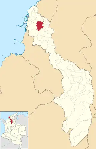 Location of the municipality and town of Mahates in the Bolívar Department of Colombia