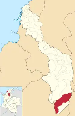 Location of the municipality and town of San Pablo, Bolívar in the Bolívar Department of Colombia