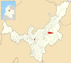 Location of the municipality and town of Gámeza in the Boyacá Department of Colombia