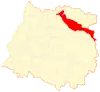 Map of Curicó commune in the Maule Region