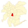 Map of the San Miguel commune within Greater Santiago