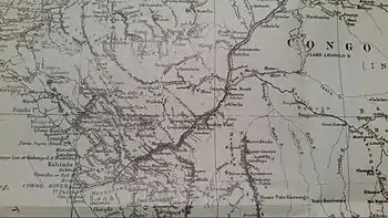 Henry Morton Stanley's map of the area during his expedition down the Congo River