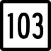 Route 103 marker