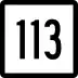 Route 113 marker