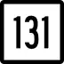 Route 131 marker