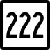 Route 222 marker