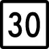 Route 30 marker