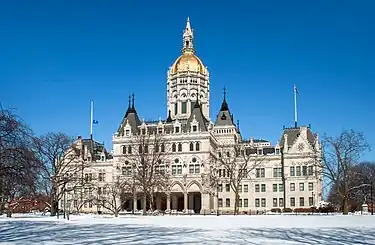 Connecticut State Capitol (1872–78), Hartford, Connecticut. Richard M. Upjohn, architect.