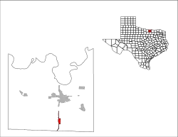 Location in Cooke County