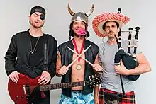 The band in 2017. (L–R): Jack Post, Hamish Blake and Andy Lee.