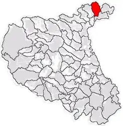 Location in Vrancea County