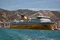 Corsica Ferries MS Mega Express Two in the port of port Toulon.