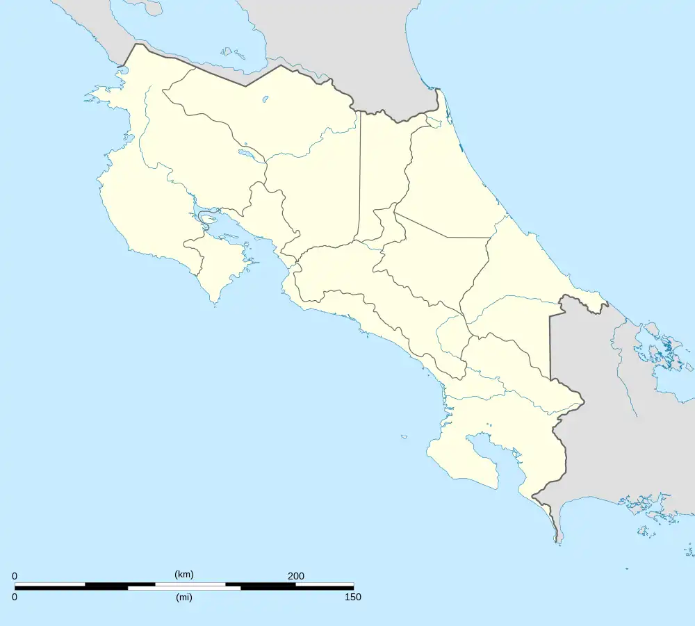 Aguacaliente district location in Costa Rica