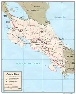 Map of Costa Rica